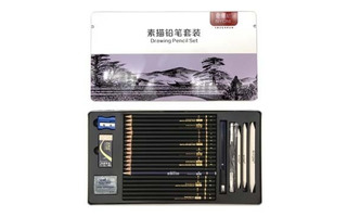 Набор для рисования и скетчинга "NYONI" в металлич. футляре 29 предметов CI-129/CD-401