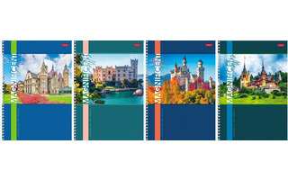 Тетрадь А4  96 л "Великлепные замки" клетка гребень 96Т4В1гр 083126 Хатбер