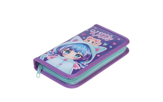 Пенал 1 отд "Девочка-кошка" 190*115 с табл.умнож. NPn_43004 Hatber