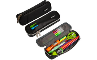 Пенал косметичка "deVente.Private.Черный" 22*6*4см иск.кожа молния 1отд. 1карман 7023304