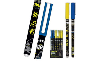 Ручка Пиши-стирай гелевая "deVente.SuperHero" синяя 0,5мм с ластиком 5051370