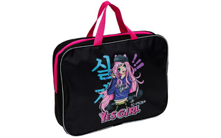 Папка для тетрадей А4 "DeVente.Аниме.Yes Girl"ткань молния,с ручками 35*27*7см 3076401