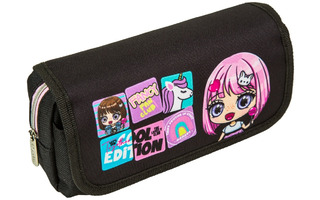Пенал косметичка "deVente.Fancy Girl" 20,5*9,5*7см ткань молния 1отд 1карман 7020405