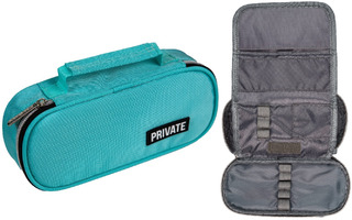 Пенал объемный "deVente.Private.Мятный" 21*10*6см 3 откидн.планки с ручкой 7023464