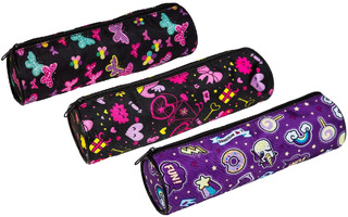 Пенал тубус "deVente.Attomex.Candy Shop" 21*6*6см ткань молния ассорти 7025400