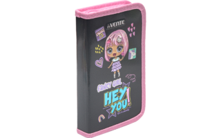 Пенал 1 отд "DeVente.Fancy Girl" 20,5*12см фольга тиснение 7011406