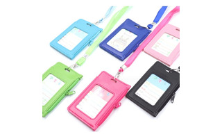 Бейдж "deVente.Школьный.Ergonomic" 110*70 вертик. с карманом на ленте иск.кожа ассорти 8093426