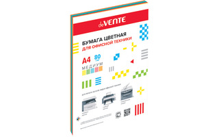 Бумага офисная А4  50л   5цв "deVENTE" 80гр медиум 2072812