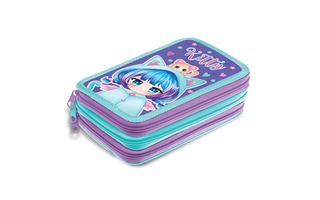 Пенал 3 отд "Девочка-кошка" 190*110 NPn_48100 Hatber