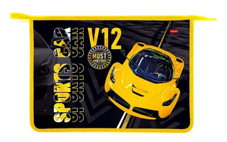 Папка для тетрадей А4 "Автоспорт" 2отд молния AMc_04041 084802 Hatber