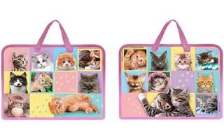 Папка для тетрадей А4 "Сами с усами" 1отд на молнии с ручками AMn_08080 084297 Hatber