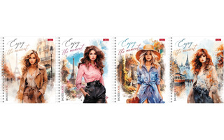 Тетрадь 48 л "Незнакомки" линия гребень 48Т5В2гр 087068 Хатбер