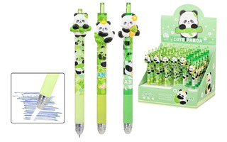 Ручка Пиши-стирай гелевая "Basir.Панда" автомат синяя 0,5мм JD-5515C