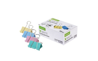 Зажим канц  41мм "Hatber.X-Mate" цветные BC_083721