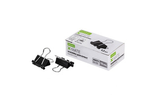 Зажим канц  15мм "Hatber.X-Mate" черные  ВС_083719