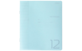 Тетрадь 12л "Пластиковая обл.Бирюзовая" косая линия 12Т5В6 086561 Хатбер