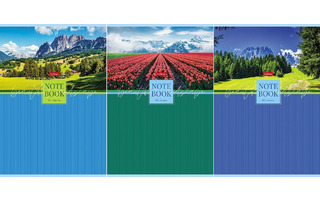 Тетрадь А4  80 л "Живописные пейзажи" клетка 80Т4лВ1 083006 Хатбер