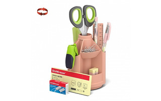 Органайзер "Erich Krause.Mini Desk.Powder" 10 предметов персиковый 55632