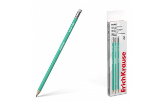 Карандаш ч\гр "Erich Krause.Prime НВ" с ластиком пластик 60696