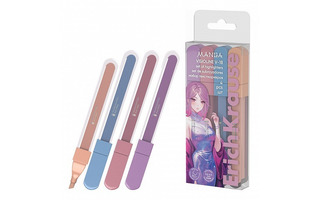 Набор текстовыделителей  4шт "ErichKrause.Liquid Visioline V-18 Manga" 60813