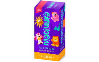 Тесто для лепки  4 цв "Пластишка" по 50гр  Тдл-074