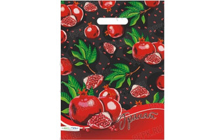 Пакет   30*40 "Вельвет.Гранат" 60мкм с вырубкой (цена за уп 25шт) 1748 Цена 1шт 13,35