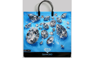 Пакет  37*35 "Брилианты" 90мкм с пластиковой ручкой 0338