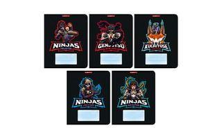 Тетрадь 24л "Ниндзя" клетка лак 14350/5 АкХолд