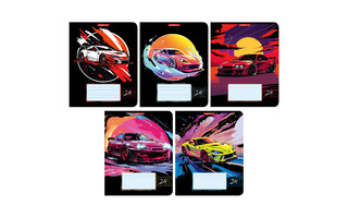 Тетрадь 24л "Динамика" клетка лак 14353/5 АкХолд