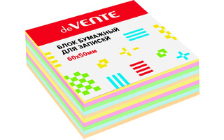 Блок для записи  6*5*4 цветной проклеенный 5цв. 80г/м2 deVente 2012208