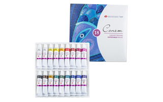 Краски  акрил 18цв "Сонет" 10мл туба 28412023