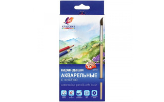 Карандаши 12 цв "Луч.Классика" акварельные с кисточкой 32С 2090-08