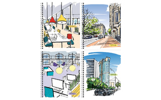 Тетрадь 96 л "Офис" клетка гребень ТТ5гр96_лг 56711 BG