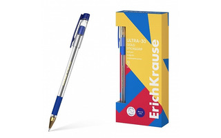 Ручка шариковая "Erich Krause.ULTRA-30 Gold Stic&Grip" синяя 0,7мм 61109