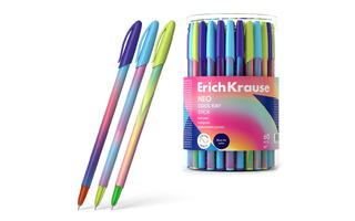 Ручка шариковая "Erich Krause.Neo Stick Cool Ray.Super Glide Technology" синяя 0,7мм 61012