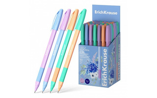 Ручка шариковая "Erich Krause.Stick&Grip Pastel Bloom.Ultra Glide Technology" синяя 1,0мм 61025