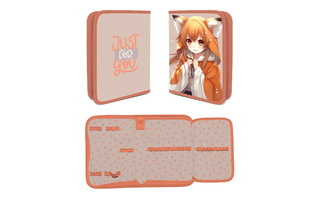 Пенал 1 отд "Seventeen.Аниме.Лисичка" 200*130 с откидной планкой SKLB-UTF-031(9964) АкХолд