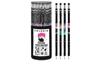 Карандаш ч\гр "Colorio.Девочки" с ластиком COLB-US1-106-PVC24 (5916) АкХолд