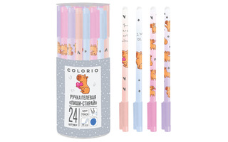 Ручка Пиши-стирай гелевая "Животные" синяя 0,5мм COLB-US3-125ER-PVC24 (6036) АкХолд