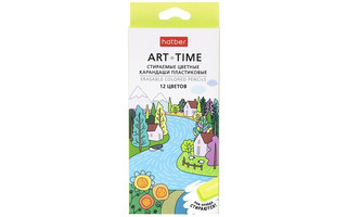Карандаши 12 цв "ART-Time" стираемые пластик трехгран. CS_085920 Хатбер