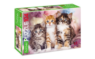 Пазлы Хатбер  104эл "Пушистые ушки" 104ПЗ4_30252