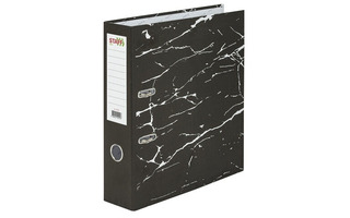 Папка-регистратор 75мм "Staff.Profit" мрамор черная 272007