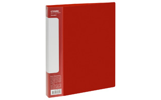 Папка  40 файлов "СТАММ.Стандарт" 21мм 600мкм ММ-30621 красная