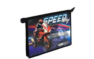 Папка для тетрадей А4 ПМ-А4-291 "Красный гонщик" 1 отд молния