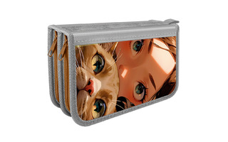 Пенал 2 отд ПО-05 "Мой котик" большой с откидной планкой 190*120