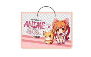 Папка для тетрадей А4 ПМ-А4-35 "ANIME GIRL" пластик+ткань 5см 1 отд молния с ручками