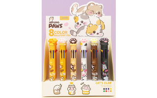 Ручка шариковая "deVente.Cat Paw" автомат на масляной основе 8-цветная 0,7мм 5071402