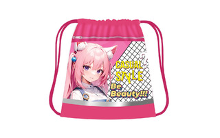 Мешок для обуви СДС-71 "Аниме.Девочка-кошка" 420*340мм с карманом и светоотражающей полосой