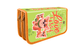 Пенал 2 отд ПО-09 "Веселые корги" большой 190*105