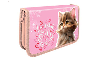 Пенал 1 отд ПО-021 "Котенок мяу" большой SOFT 190*115мм
